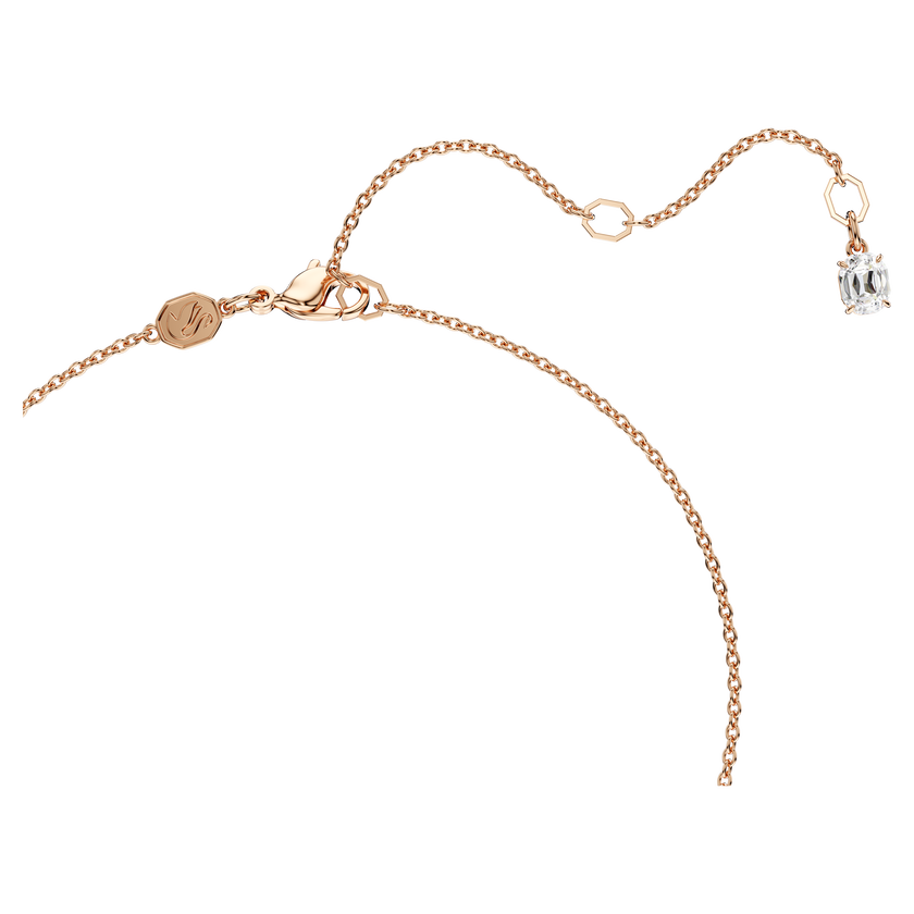 swarovski insigne pendant  cross  white  rose gold tone plated
