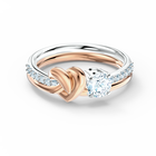 swarovski lifelong heart ring white mixed metal finish
