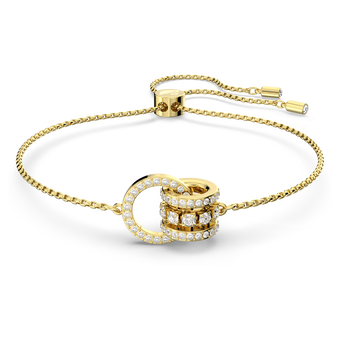 swarovski further bracelet interlocking loop white gold tone plated