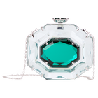 swarovski lucent crystal emerald handbag