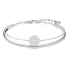 swarovski ginger bangle white rhodium plating