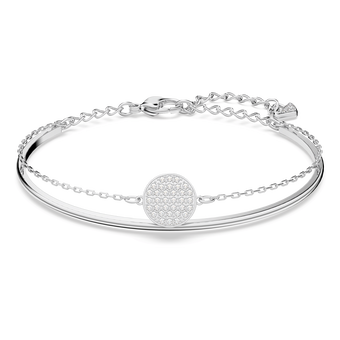 swarovski sublima bangle  white  rhodium plated