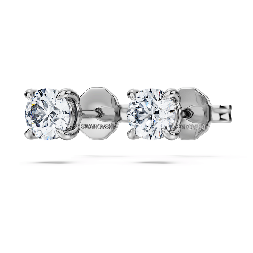 swarovski eternity stud earrings  lab grown diamonds 0 52 ct tw  round shape  sterling silver