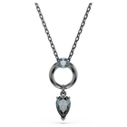 swarovski mesmera pendant mixed cuts gray ruthenium plated