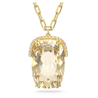 Harmonia pendant, Oversized crystal, Gold tone, Gold-tone plated swarovski harmonia pendant oversized crystal gold tone gold tone plated