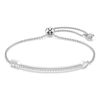 swarovski idyllia bracelet  mixed cuts  arrow  white  rhodium plated
