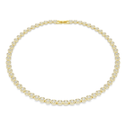 swarovski una angelic necklace  round cut  small  white  gold tone plated