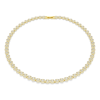 swarovski una angelic necklace  round cut  small  white  gold tone plated