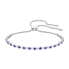 Subtle Bracelet, Blue, Rhodium plating