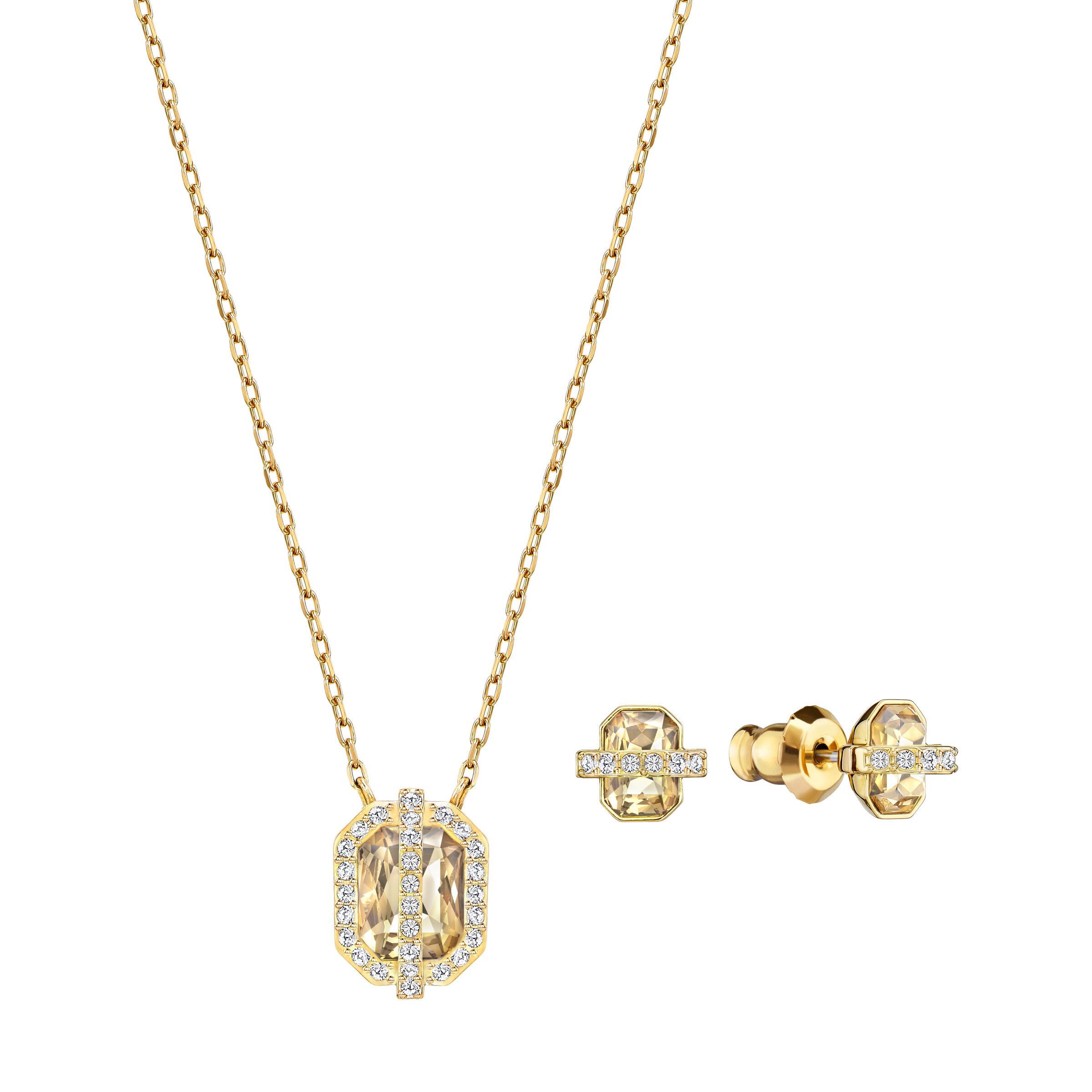 swarovski favor set  gold tone  gold tone plated