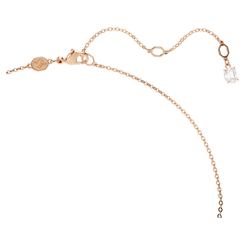 swarovski idyllia pendant and brooch  mixed cuts  flower  long  pink  rose gold tone plated