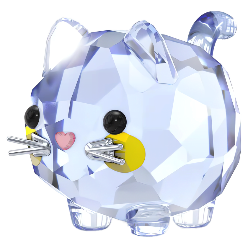 swarovski chubby cats blue cat