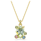 swarovski gema pendant mixed cuts multicolored gold tone plated