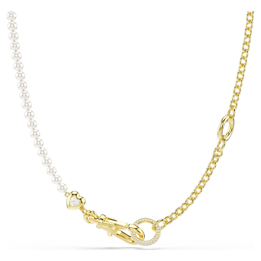 swarovski idyllia necklace  crystal pearl  white  gold tone plated