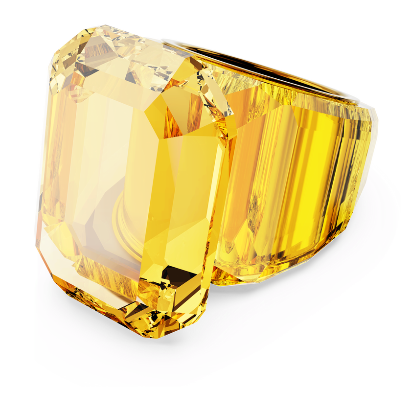 swarovski lucent cocktail ring  yellow