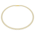 swarovski una angelic necklace  round cut  small  white  gold tone plated