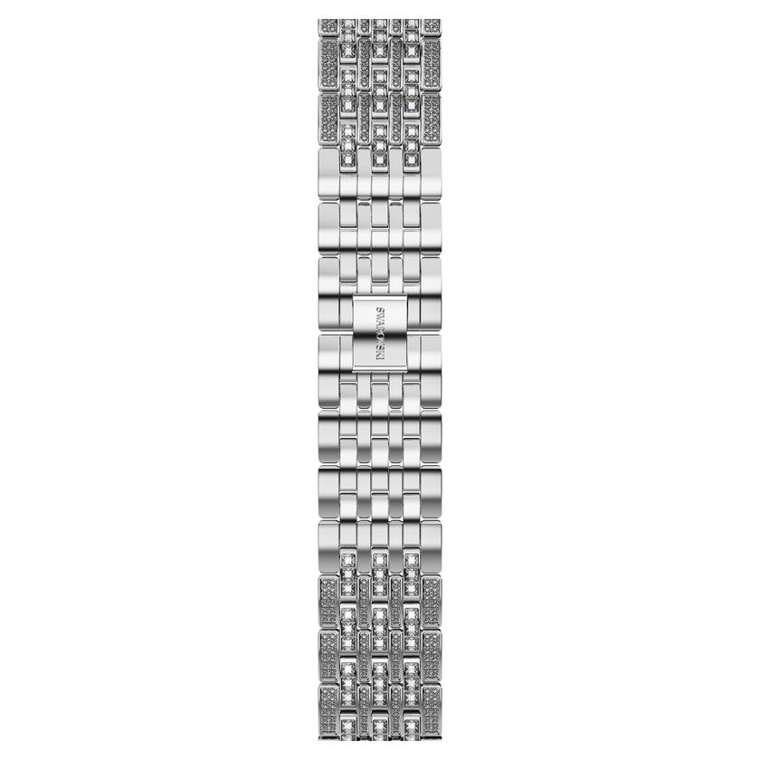 swarovski princess strap  for apple watch  40mm   41mm  silver tone  stainless steel