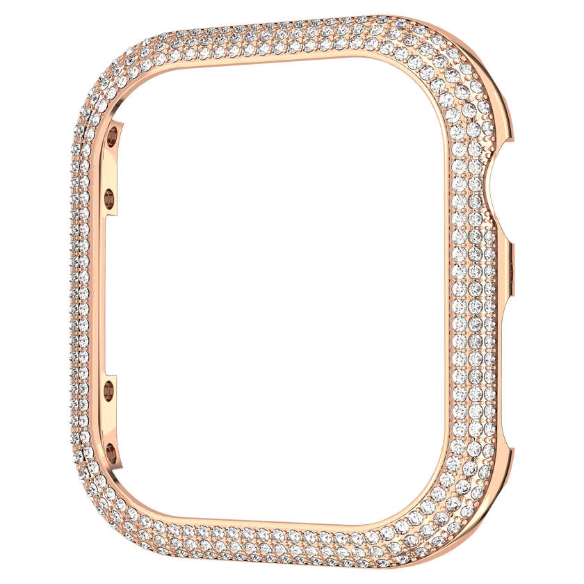 swarovski sparkling case  for apple watch  series 7  41 mm  rose gold tone