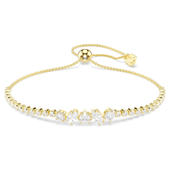 swarovski mesmera bracelet  mixed cuts  white  18k gold finish