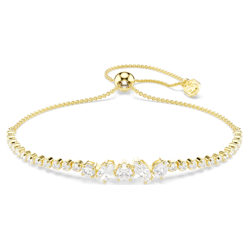 swarovski mesmera bracelet  mixed cuts  white  18k gold finish