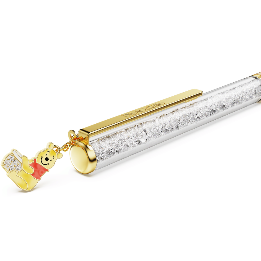 swarovski crystalline ballpoint pen  winnie the pooh  yellow lacquered  gold tone plated