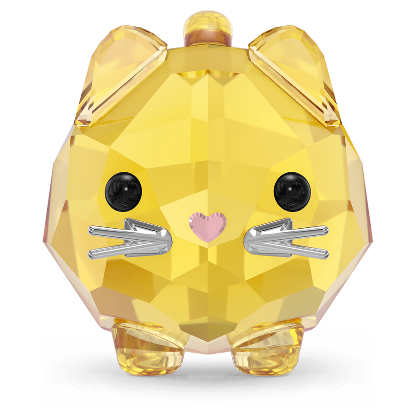 swarovski chubby cats yellow cat