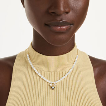 swarovski idyllia charm  mixed cuts  bee  multicolored  gold tone plated