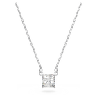 swarovski attract necklace white rhodium plated