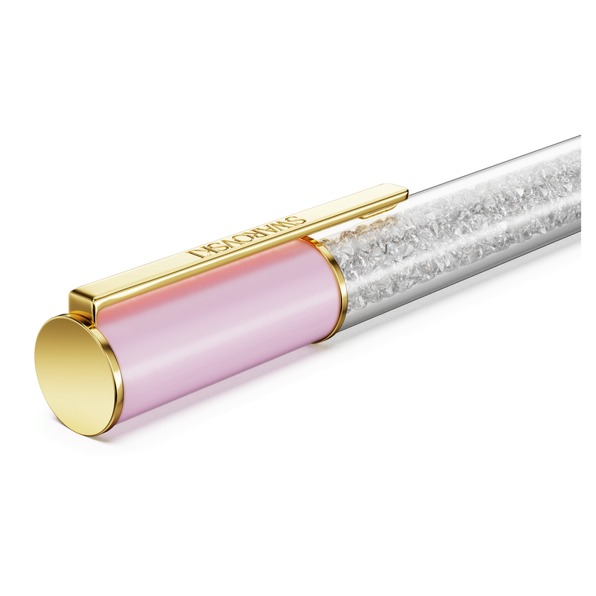 swarovski crystalline lustre ballpoint pen  pink  gold tone plated