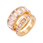Fluid Stacking Ring, Violet, Rose-gold tone plated