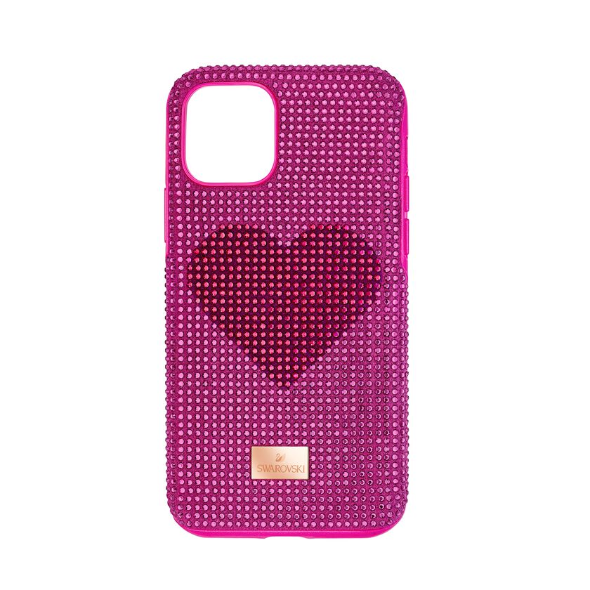 Crystalgram Heart Smartphone Case with Bumper, iPhone® 11 Pro, Pink