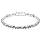 swarovski imber emily tennis bracelet round cut black rhodium plated