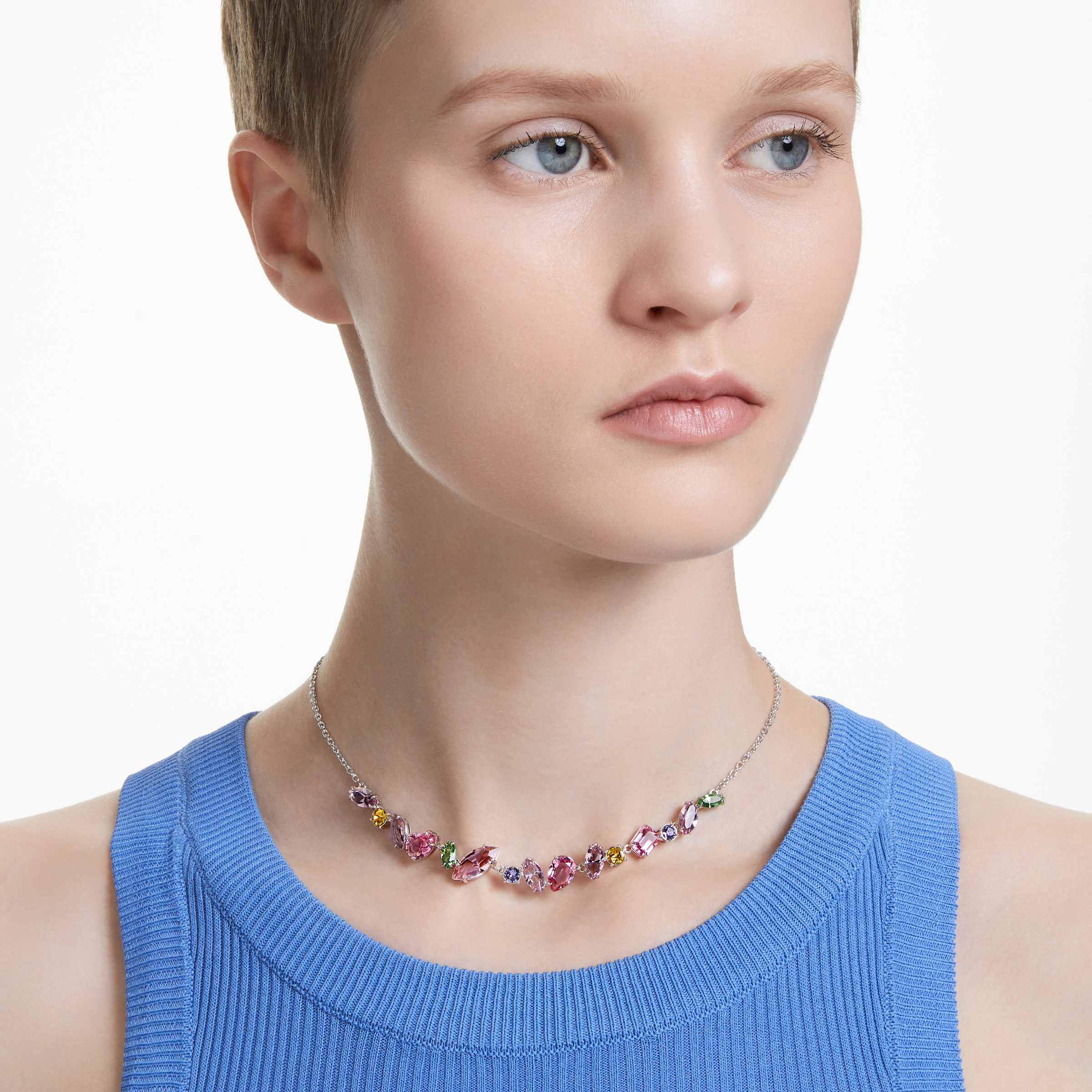 Multi color swarovski crystal necklace hot sale