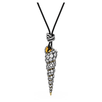 swarovski idyllia pendant  round cut  shell  white  mixed metal finish