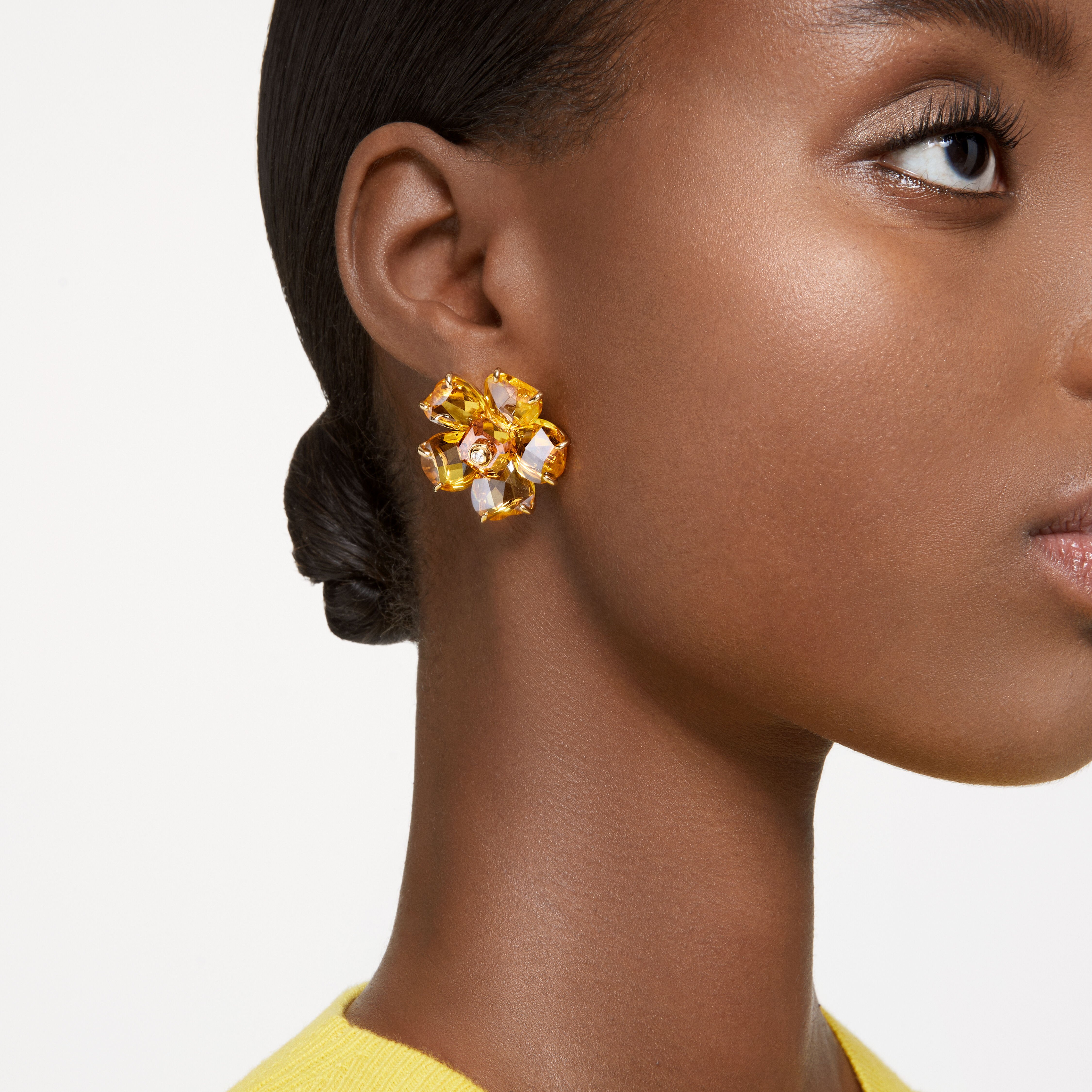 Swarovski gold best sale stud earrings