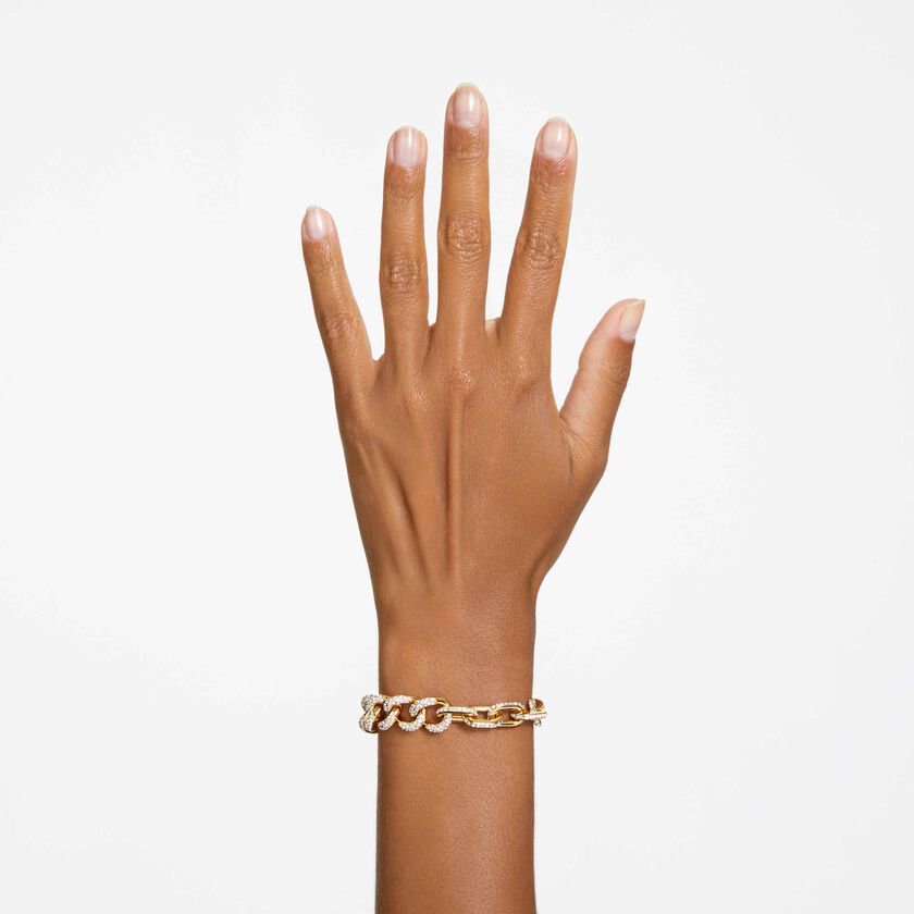 swarovski dextera bracelet   pav  crystal  gold tone plated