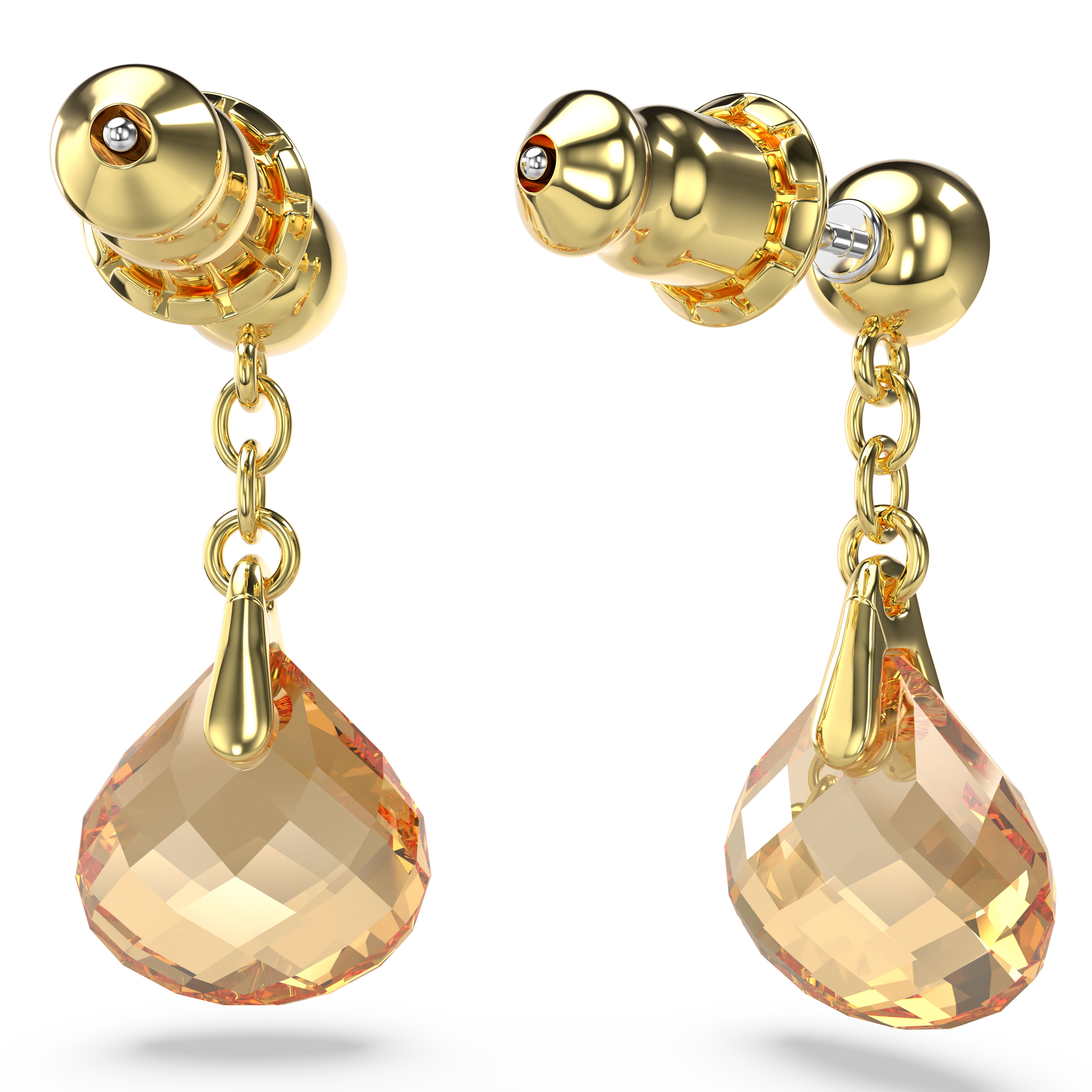 swarovski tessa drop earrings  gold tone  gold tone plated