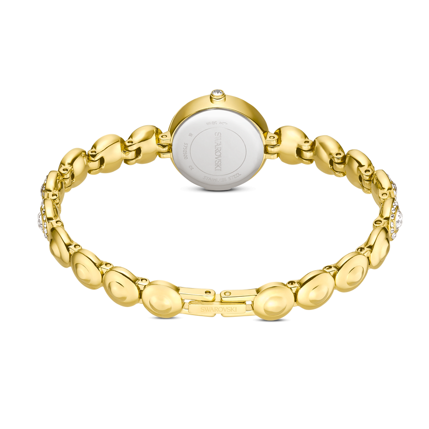swarovski una angelic watch  crystal bracelet  gold tone  gold tone finish