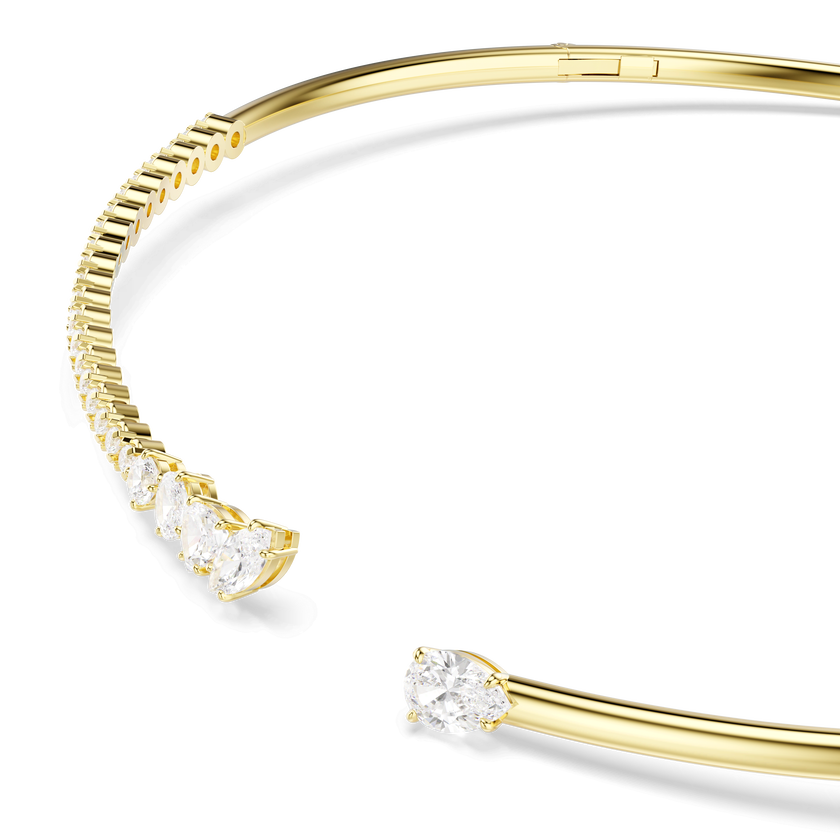 swarovski mesmera choker  mixed cuts  white  18k gold finish