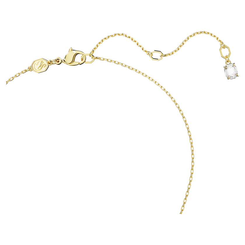 swarovski dextera pendant  interlocking loop  white  gold tone plated