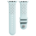 swarovski watch strap  silicone with stitching  green  stainless steel