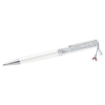 swarovski crystalline ballpoint pen eiffel tower white chrome plated