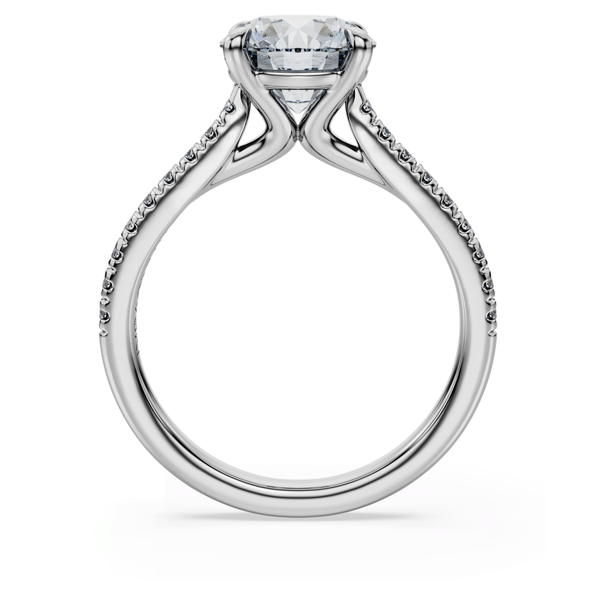 swarovski eternity solitaire ring  lab grown diamonds 2 2 ct tw  round shape  18k white gold