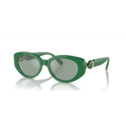 swarovski sunglasses cat eye shape sk6002el green