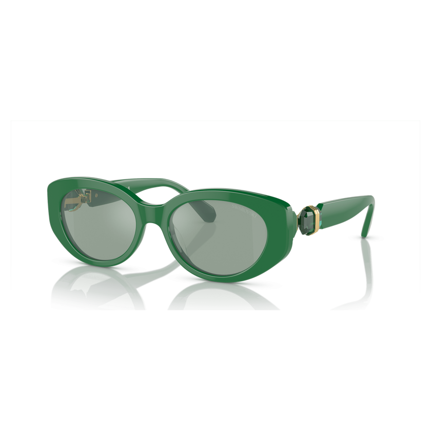 swarovski sunglasses  cat eye shape  sk6002el  green