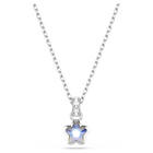 swarovski chroma pendant  mixed cuts  star  white  rhodium plated