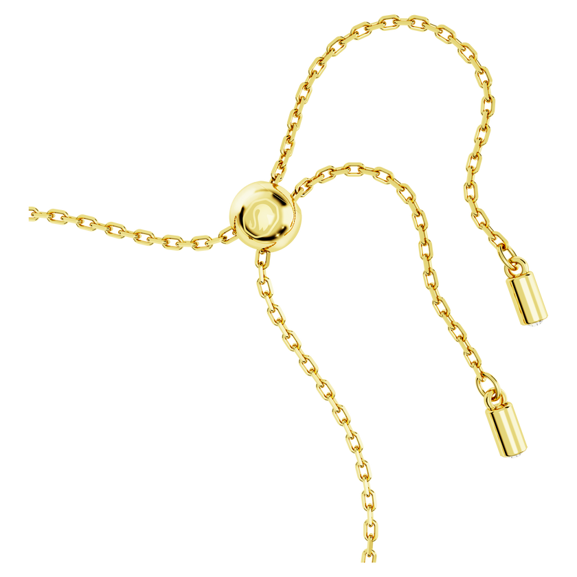 swarovski idyllia bracelet  mixed cuts  clover  green  gold tone plated