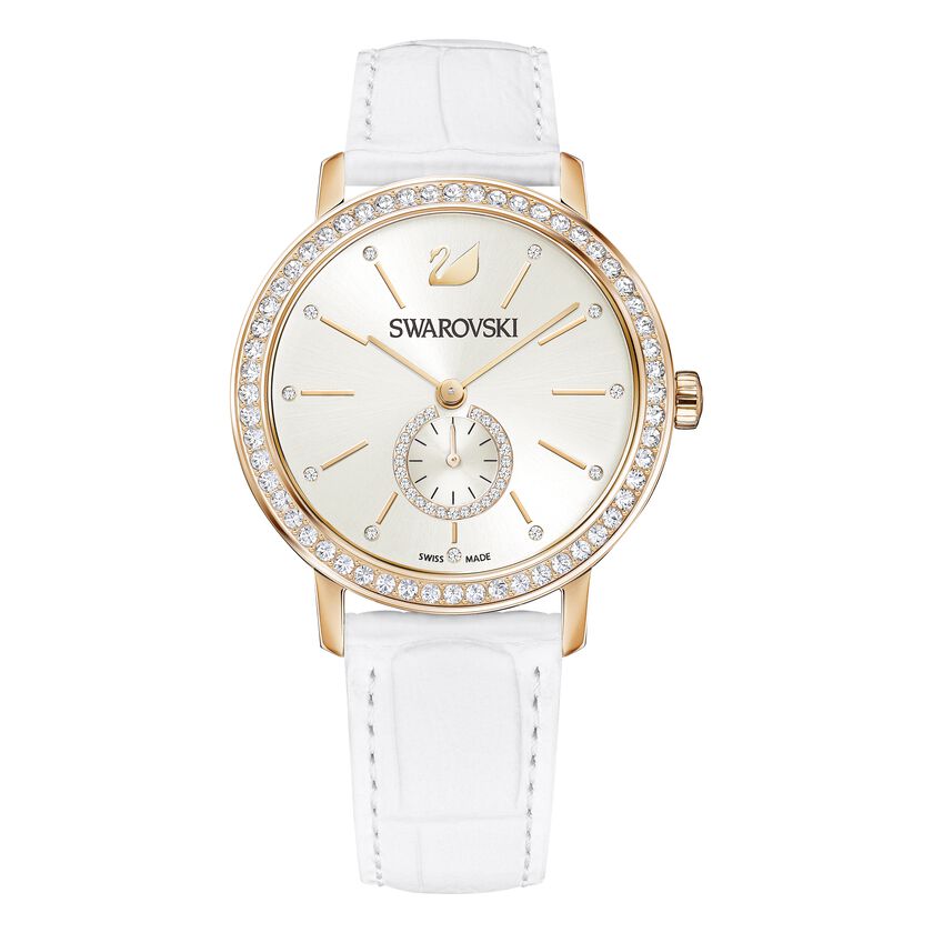 Graceful Lady Watch, White, Rose Gold Tone