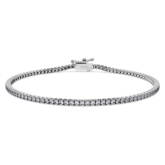 swarovski eternity tennis bracelet laboratory grown diamonds 1 5 ct tw 18k white gold