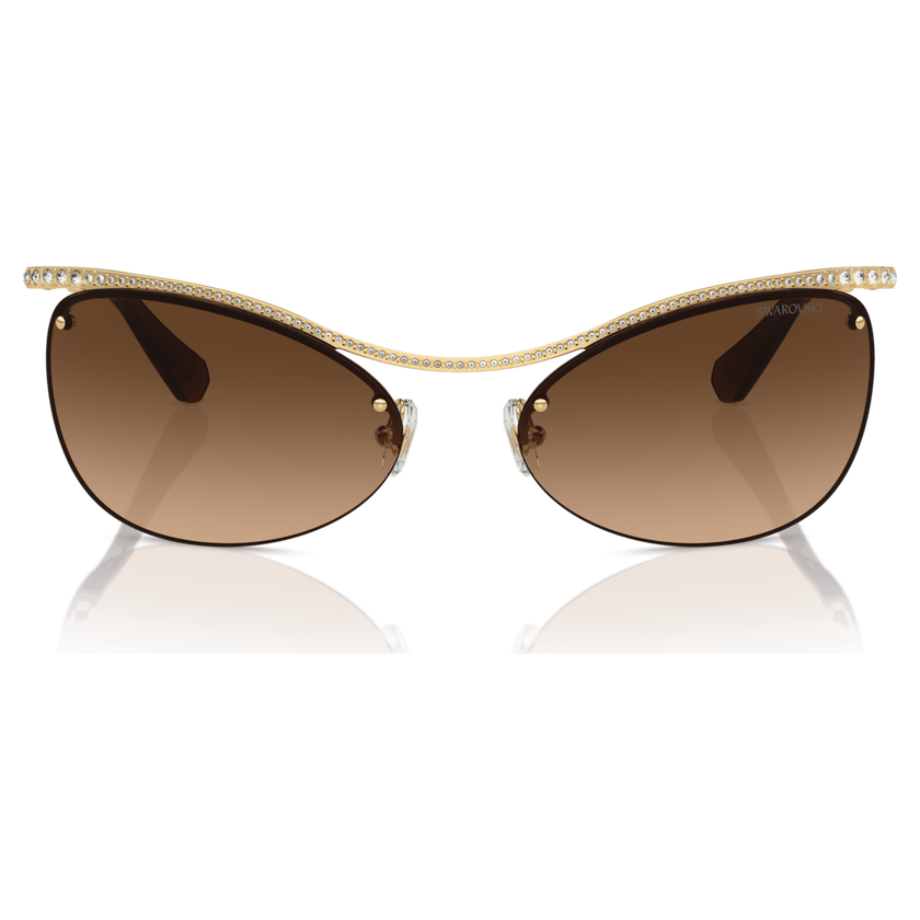 swarovski sunglasses  oval shape  sk7018 ov  brown